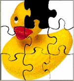 Puzzle mit einer wunderschönen Ente
